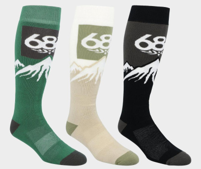 Носки сноубордические 686 SNOW CAPS SOCK 3-PACK EARTH TONES Носки сноубордические 686 SNOW CAPS SOCK 3-PACK EARTH TONES