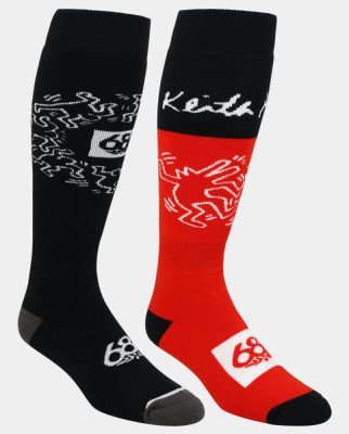Носки сноубордические 686 KEITH HARING SOCK 2PK ASSORTED Носки сноубордические 686 KEITH HARING SOCK 2PK ASSORTED