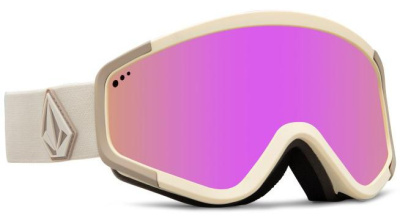 Очки горнолыжные со сменной линзой VOLCOM  ATTUNGA KHAKIEST/SAND PINK CHROME Lens/YELLOW bonus lens