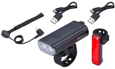 Фонари комплект BBB BLS-175 StrikeDuo 1600 Combo + BLS-137 Signal + remote Black Фонари комплект BBB BLS-175 StrikeDuo 1600 Combo + BLS-137 Signal + remote Black