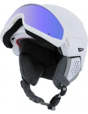 Картинка Горнолыжный шлем с визором Alpina Alto Q-Lite White Matt (Blue Revo)  от магазина Адреналин Горнолыжный шлем с визором Alpina Alto Q-Lite White Matt (Blue Revo)  от магазина Адреналин