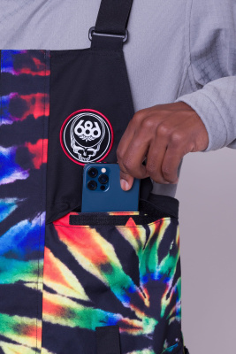 Полукомбинезон сноубордический 686 MNS FRONTIER SHELL BIB GRATEFUL DEAD BLACK TIE DYE от магазина Адреналин